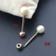 Khóa xoắn ốc đôi đầu ngọc trai pin pin trâm cài khóa khăn quàng cổ áo len áo len móc khóa