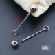 Khóa xoắn ốc đôi đầu ngọc trai pin pin trâm cài khóa khăn quàng cổ áo len áo len móc khóa