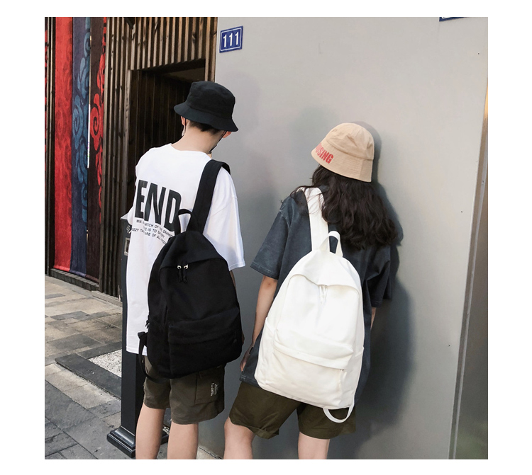 Xu hướng thời trang nam đơn giản vải ba lô đeo vai nữ phiên bản Hàn Quốc của học sinh trung học cơ sở túi du lịch giải trí - Ba lô túi đeo chéo yame
