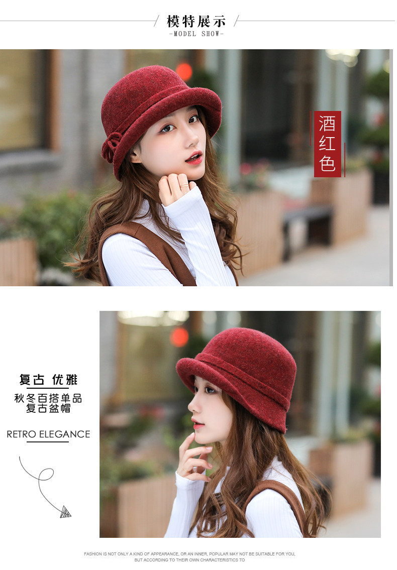 Chapeau pour femme en Melange de laine - Ref 3234059 Image 12