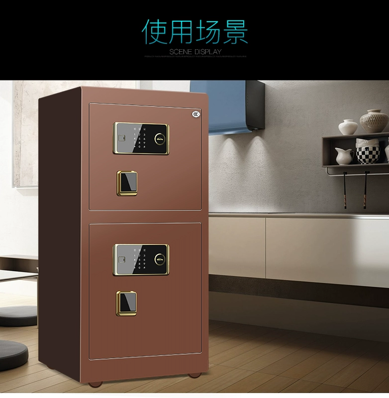 Jiebao King két an toàn nhà văn phòng 3C cửa đôi lớn 1 m mật khẩu vân tay bảo mật an toàn vào tường - Két an toàn
