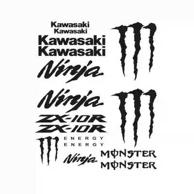Locomotive Sticker Kawasaki ZX10R ZX-10R Full Car Decal Sticker Kawasaki Paws