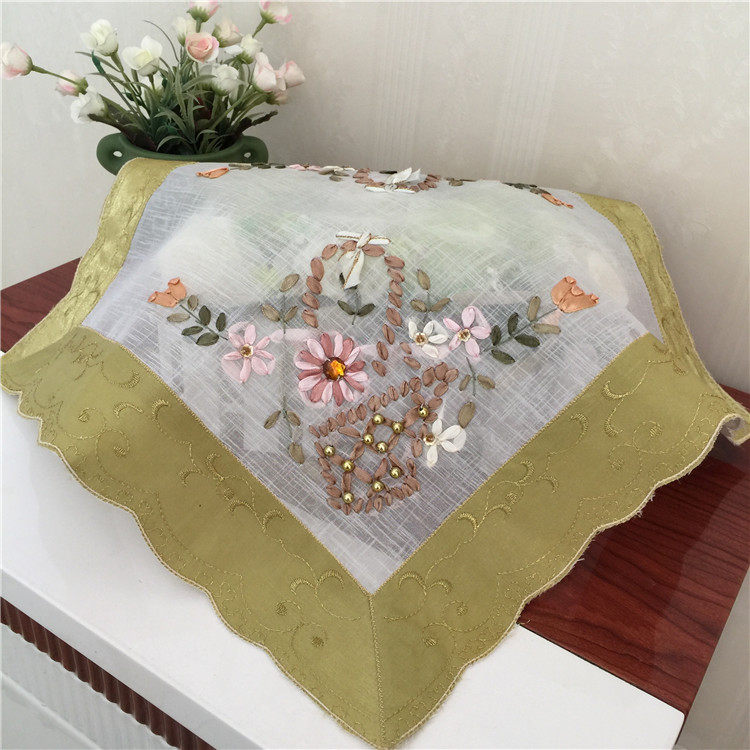 American pastoral style hand ribbon pastry tea dish telephone microwave rice cooking bed cabinet cover