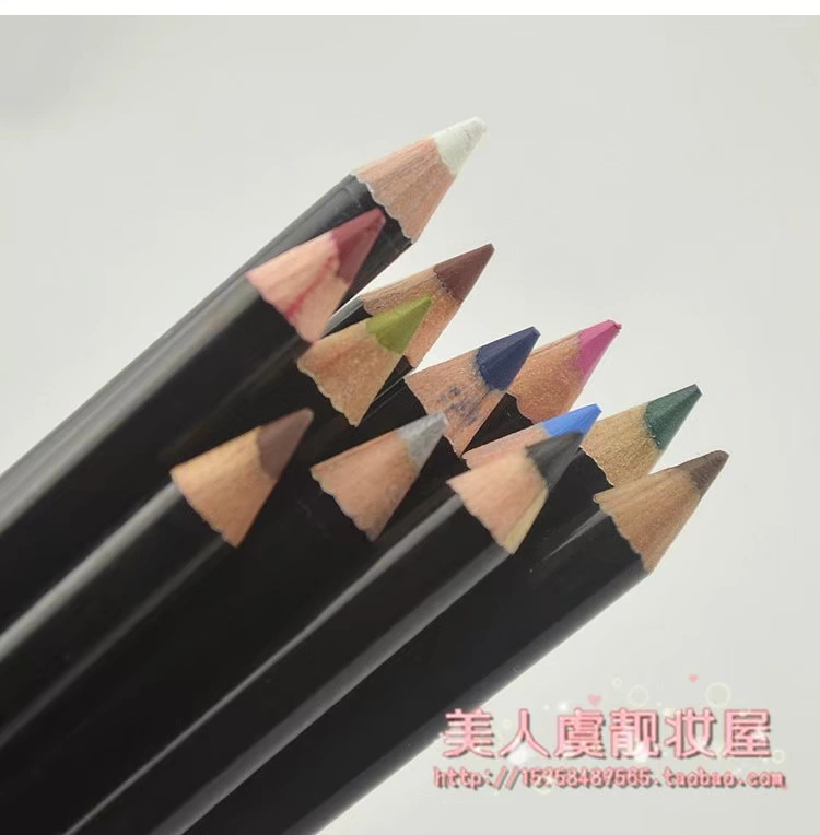 Cos trang điểm cô gái trang điểm Harajuku 12 màu nhiều màu kẻ mắt kẻ mắt bút chì kẻ mắt bút chì kẻ môi không thấm nước chống nhòe