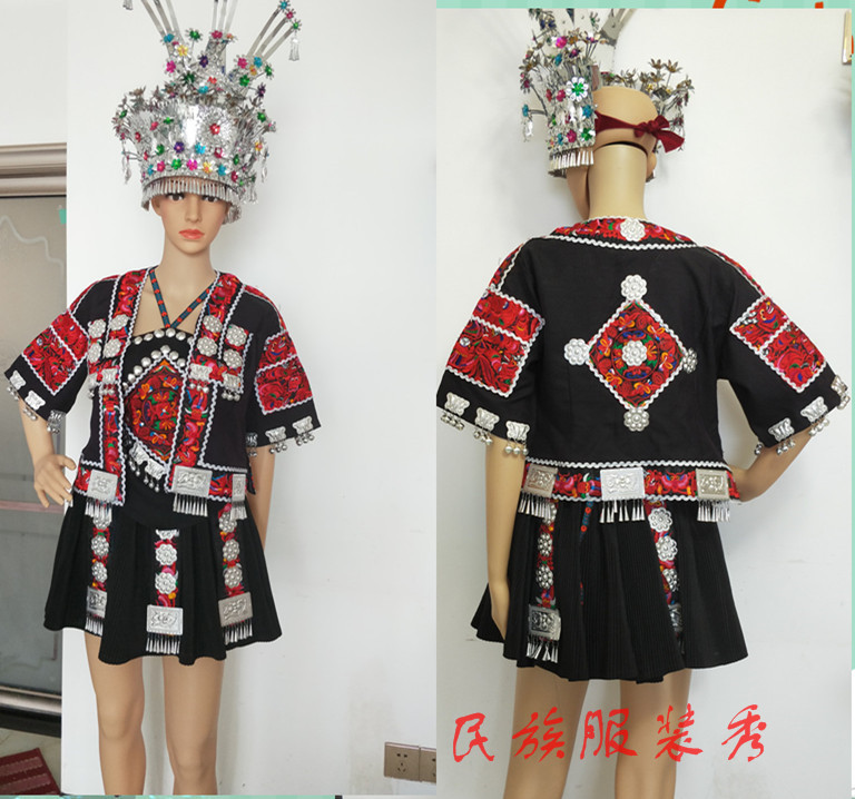Minority clothing Miao clothing stage dress national wind embroidery clothing new female three-piece set