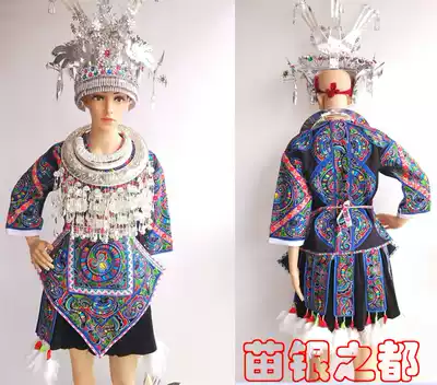 Miao costumes, ethnic style stage costumes, Guizhou aquarium, Miao and Dong people, Bird clothes