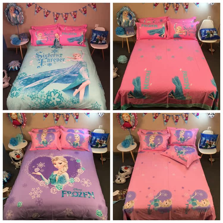 Bông Hello Kitty gia đình kt bốn chải Holle bông chăn chào con mèo cô gái cô gái Sheets - Bộ đồ giường bốn mảnh bộ chăn ga gối đệm cưới đẹp