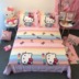 Bông Hello Kitty gia đình kt bốn chải Holle bông chăn chào con mèo cô gái cô gái Sheets - Bộ đồ giường bốn mảnh bộ chăn ga gối đệm cưới đẹp Bộ đồ giường bốn mảnh
