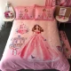Bông Hello Kitty gia đình kt bốn chải Holle bông chăn chào con mèo cô gái cô gái Sheets - Bộ đồ giường bốn mảnh