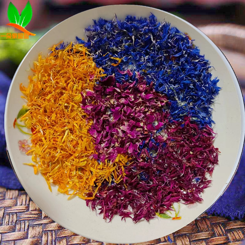 Rose bicolor vectori Chrysanthemum Violet Mixed Petal Coffee Cake Baking decoration with flower raw material petals-Taobao