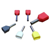 TE7508 Two-wire tubular pre-insulated terminal Cold pressure wiring end head two wires and head wiring copper nose