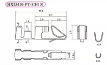 Red Star plug - in CH10 - PT connected terminal press reed HX25410 - PT 6000 plate phosphorus copper