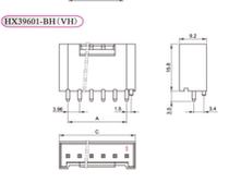 Red Star connector VH-5BH3 needle Air 2 needle straight needle socket HX39601 3 96 500 pack