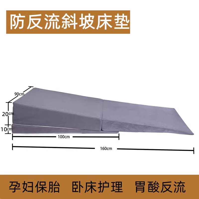 Anti-Reflux Wedge Pillow for Pregnant Women, Acid Reflux, Heartburn, Elderly, Semi-Reclining Pillow, Nursing Triangle Backrest Cushion