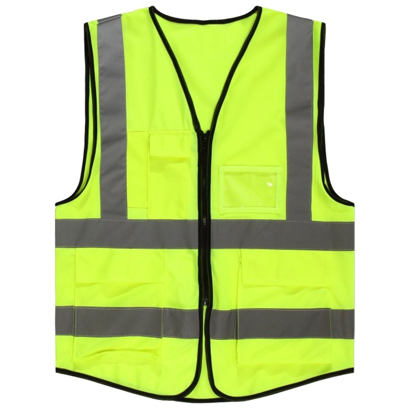 Reflective safety vest vest traffic yellow clothing construction straps reflective clothing jacket construction site sanitation work clothes custom