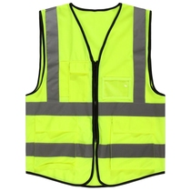 Reflective safety vest vest traffic yellow clothing construction straps reflective clothing jacket construction site sanitation work clothes custom