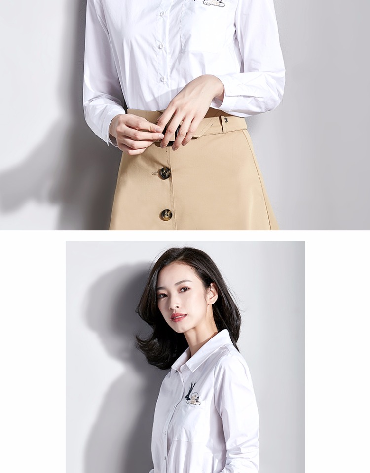 [99 nhân dân tệ mới] Áo sơ mi nữ Van Gogh dài tay cotton tươi và mỏng 2018 áo sơ mi hoang dã mới các kiểu áo sơ mi họa tiết nữ đẹp