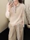 100% Pure Wool Half-Turtleneck Buttoned Knit Sweater for Women 25 New Winter Style Versatile Fashionable Base Cashmere Sweater 69