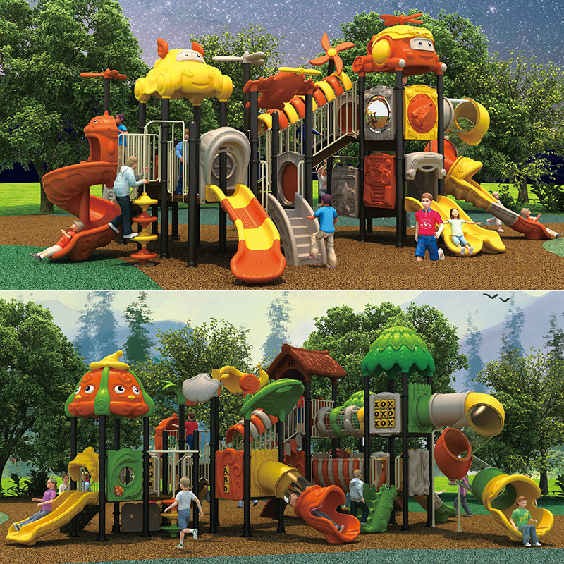 Kindergarten Slide Swing Combination Little Doctor Slide Outdoor Large Kidsren's Plastic Slide Amusement Equipment