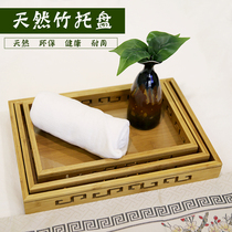 Bamboo Wood Pallet Tea Tray Beauty Salon Trays Minimalist Home Day Style Log Tray Tea Tray Round Nordic Dinner Plate