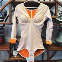 New winter one-piece underwear thickened velvet belly lift hip long sleeve no bra wearing bra body warm clothing women