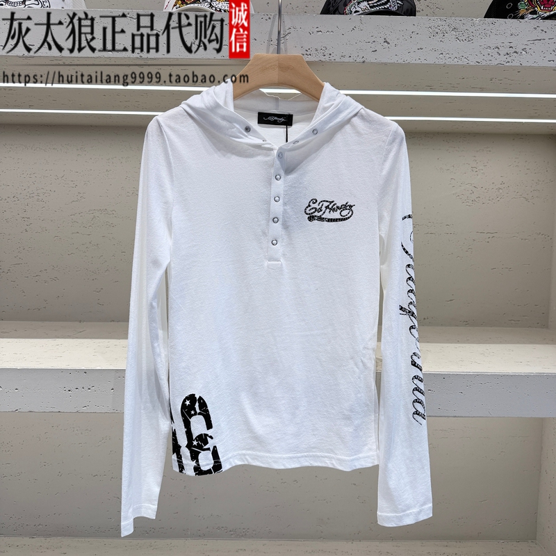 Ed Hardy Ed Hardy Genuine Fashion Brand 26Th Autumn Collection Women's Long-Sleeved T-Shirt E1Scw264 1980 Ed Hardy Ed Hardy Genuine Fashion Brand 26Th Autumn Collection Women's Long-Sleeved T-Shirt E1Scw264 1980