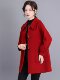 Double-sided cashmere coat for women mid-length 2023 new fashion cape high-end small horn button woolen coat