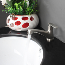 304 stainless steel single cold single hole Domestic washbasin faucet face basin washbasin tap Quick open wire drawing Home
