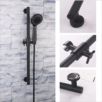 304 stainless steel Black shower lifting rod movable Rod shower seat shower rod bracket sliding shower rod bracket sliding shower seat sliding sleeve