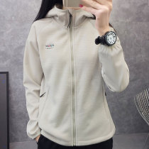 Outdoor spring autumn and winter lovers Lianhood softshell clothes men and women cardio-hoodie gush thickened with windproof and warm mountaineering