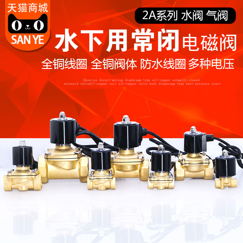 Underwater solenoid valve running spring fountain water valve AC220VDC24V4 6 minutes 1 inch 1.2 inch 1.5 inch etc