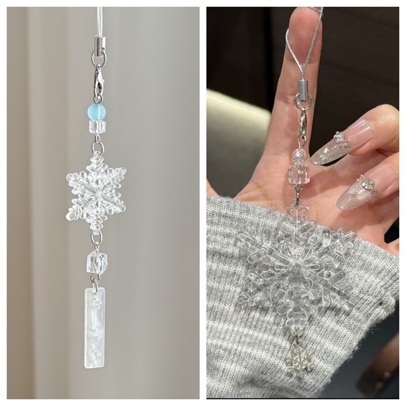The First Snowflake of Winter, Mobile Phone Pendant, Bag, Camera Keychain, Versatile, Simple and Exquisite, ins Gift The First Snowflake of Winter, Mobile Phone Pendant, Bag, Camera Keychain, Versatile, Simple and Exquisite, ins Gift
