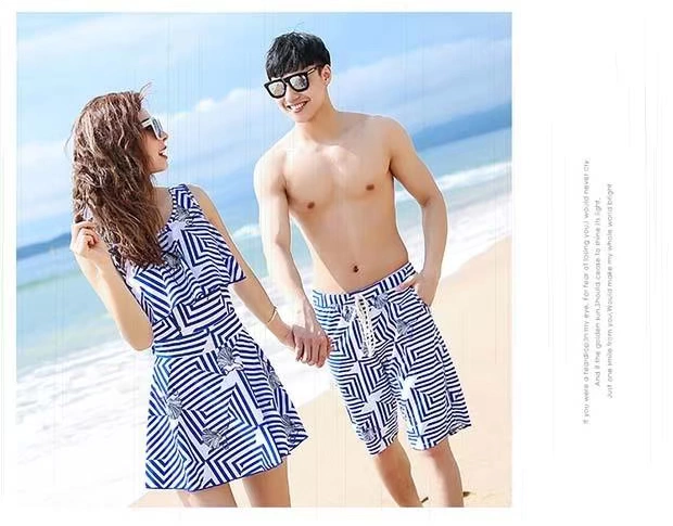 Cặp đôi quần ba lỗ nữ quần short áo tắm cặp đôi 2019 mới hè hè bãi biển nóng bỏng váy lỏng - Vài đồ bơi