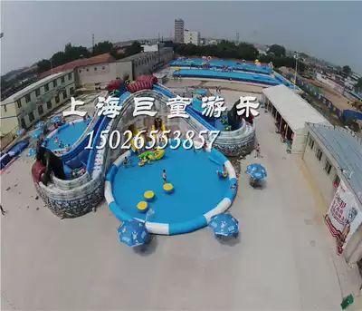 Inflatable large mobile water park jungle adventure slide combination anime water world children's toy swimming pool
