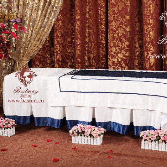 Hot-selling manufacturers custom medical beauty bed cover four-piece set Massage club fumigation bed set custom color