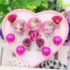 Bông tai trẻ em clip mà không xỏ lỗ tai pha lê trẻ em mặt dây tai em bé tai clip cô gái nhẫn công chúa nhẫn trang sức - Nhẫn