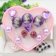 Bông tai trẻ em clip mà không xỏ lỗ tai pha lê trẻ em mặt dây tai em bé tai clip cô gái nhẫn công chúa nhẫn trang sức - Nhẫn