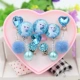 Bông tai trẻ em clip mà không xỏ lỗ tai pha lê trẻ em mặt dây tai em bé tai clip cô gái nhẫn công chúa nhẫn trang sức - Nhẫn