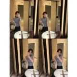 Атмосфера красоты Джилл Большой сестры/прозрачная внутри/Средняя вязаная рубашка/