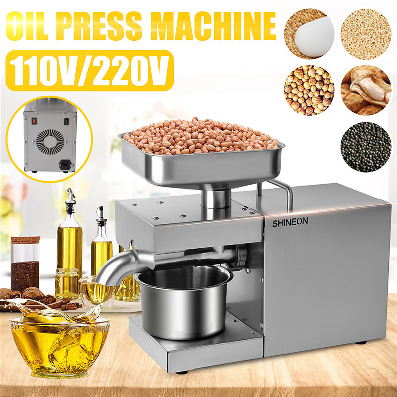 MX9 oil press new stainless steel oil press household commercial small fully automatic hot and cold household pressure fryer