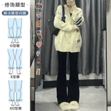 Черные демисезонные джинсы, утепленные штаны, леггинсы, эластичный мегафон, большой размер, по фигуре, для формы тела «груша»