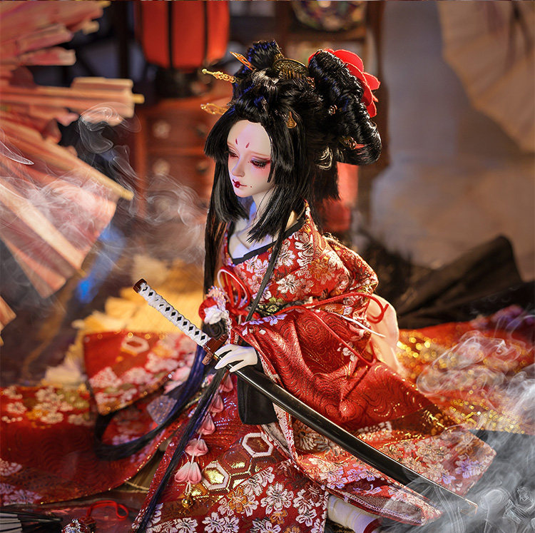 はるぼん様 1/4 BJD 本体＋和柄退廃ドレスセット