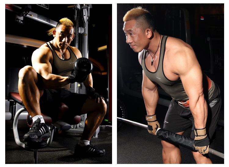 Boerde thể hình quần áo thể hình vest thể thao vest quân đội màu xanh lá cây thể hình chặt chẽ vest - Quần áo tập thể hình quần đùi gym