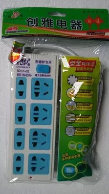 Tsunami plug CY-612 3 m TBP socket double hole three - hole double - row plug office PC plug