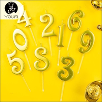 Birthday Candles Birthday Cake Digital Candles Festive Dress Up High Quality Golden Smoke Free Digital Candles