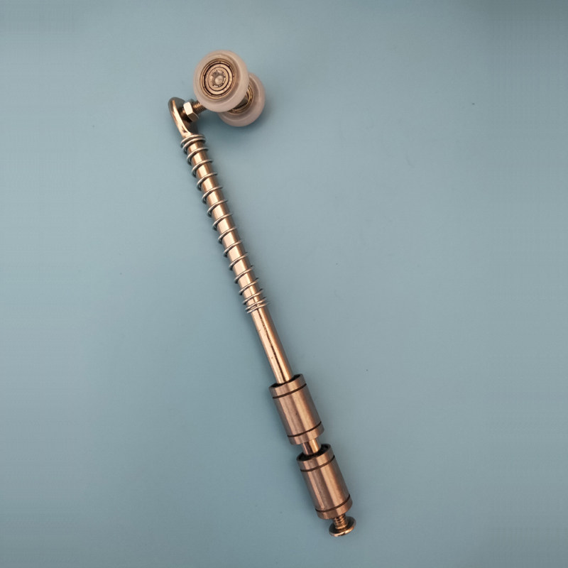 Old arc folding door no track hanging wheel pulley small folding door track hanging wheel glass push-pull sliding door