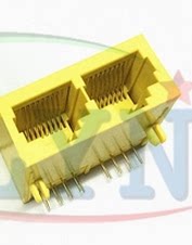 RJ45 with a double-mouth yellow color.