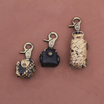 Handmade leather billiard Qiao Ke powder clip Qiao powder bag Wiping powder bag single grain double grain Qiao powder buckle billiards supplies accessories