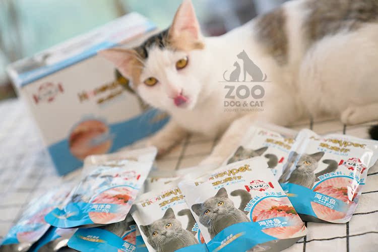 Zoo 欢 虎 猫 Với túi mềm thức ăn ướt đóng hộp 85g * 12 túi FCL Miaocheng mèo con mèo nhỏ ăn nhẹ - Đồ ăn nhẹ cho mèo hạt cho mèo con 2 tháng tuổi