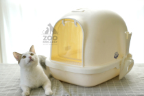 ZOO | Cat Litter Basin Space Capsule Semi-Hermetic Large Size Cat Toilet Pet Supplies Anti-Cat Sand Splash Odor